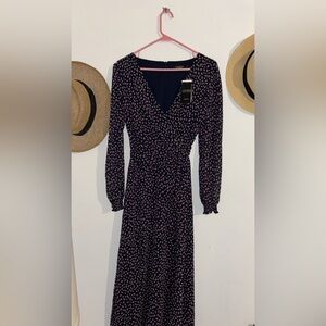 Ralph Lauren Black and Pink Long Sleeve Dress